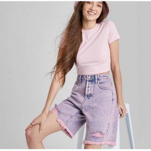 Wild Fable™ - High-Rise Wide Leg Bermuda Jean Shorts